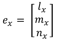 部材座標x軸の方向余弦